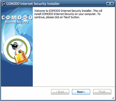 Окно установщика Comodo Internet Security